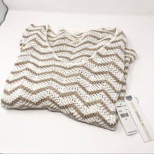 O’Neill Ladies White Tan Sweater, XL